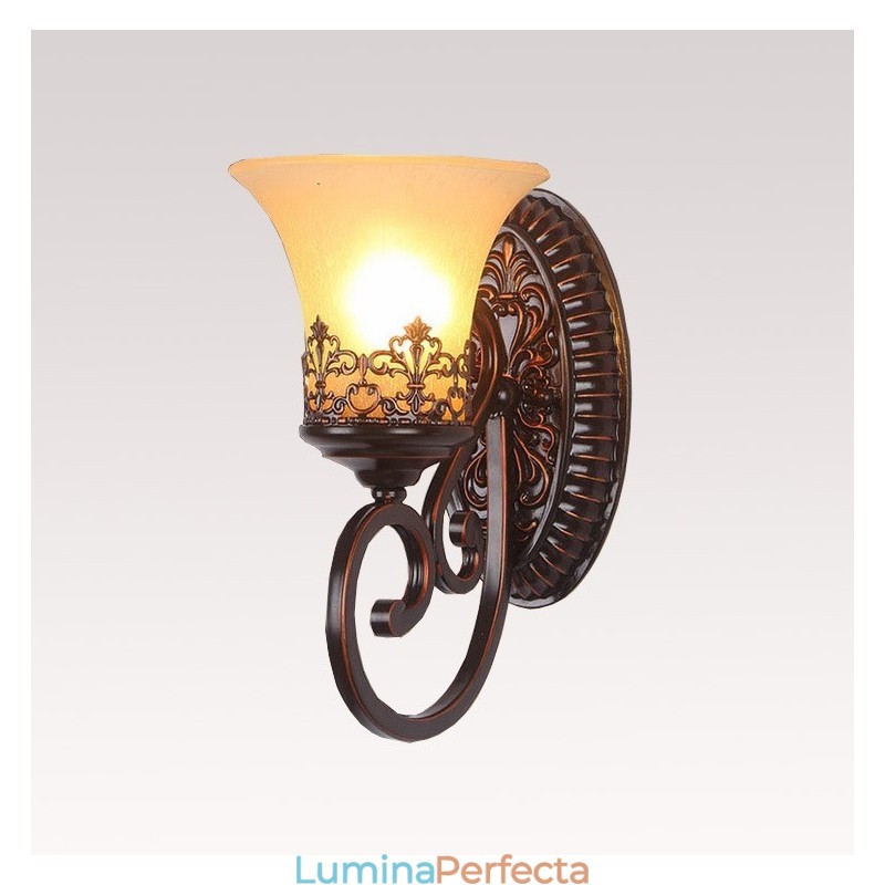 Single Light Rustic Lodge Sufragerie Sufragerie Cameră de dormit Aplice de interior din metal