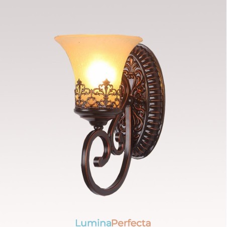 Single Light Rustic Lodge Sufragerie Sufragerie Cameră de dormit Aplice de interior din metal