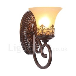Single Light Rustic Lodge Sufragerie Sufragerie Cameră de dormit Aplice de interior din metal