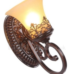 Single Light Rustic Lodge Sufragerie Sufragerie Cameră de dormit Aplice de interior din metal
