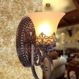 Single Light Rustic Lodge Sufragerie Sufragerie Cameră de dormit Aplice de interior din metal