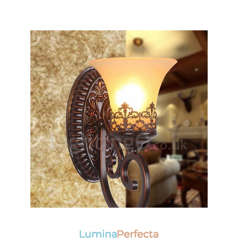 Single Light Rustic Lodge Sufragerie Sufragerie Cameră de dormit Aplice de interior din metal