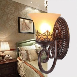Single Light Rustic Lodge Sufragerie Sufragerie Cameră de dormit Aplice de interior din metal