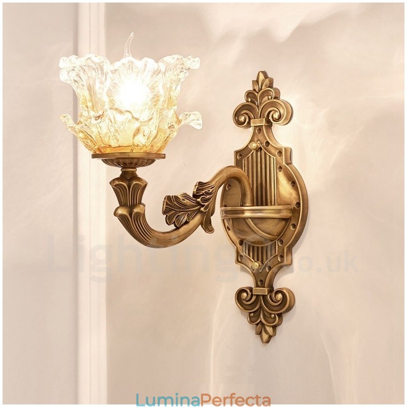 Single Light Tradițional Clasic Sufragerie Sufragerie Cameră Dormitor Metal de lux Aplice de interior
