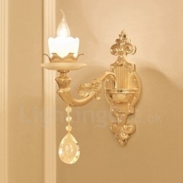 Single Light Tradițional Clasic Sufragerie Sufragerie Cameră Dormitor Metal de lux Aplice de interior