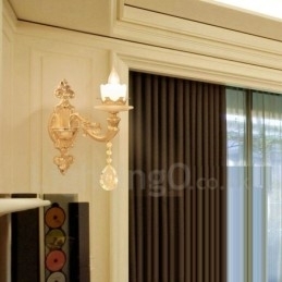 Single Light Tradițional Clasic Sufragerie Sufragerie Cameră Dormitor Metal de lux Aplice de interior