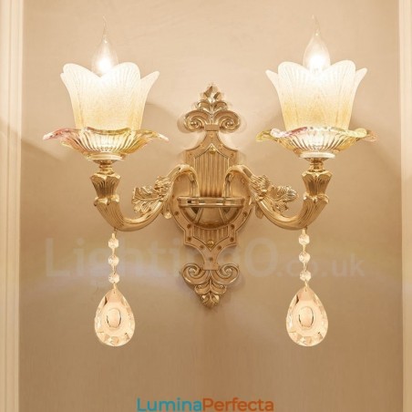 2 Lumini Tradițional Clasic Sufragerie Sufragerie Cameră de dormit Aplice de interior din metal 2 Lumini Tradițional Clasic Sufragerie Sufragerie Cameră de dormit Aplice de interior din metal