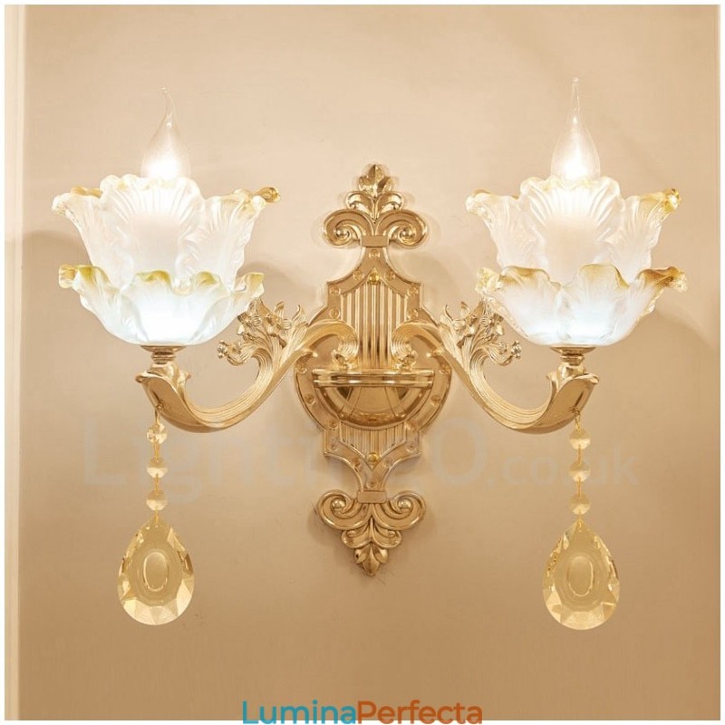 2 Lumini Tradițional Clasic Sufragerie Sufragerie Cameră de dormit Aplice de interior din metal