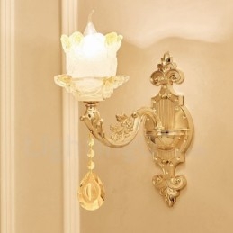 Single Light Tradițional Clasic Sufragerie Sufragerie Cameră Dormitor Metal de lux Aplice de interior