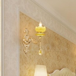 Single Light Tradițional Clasic Sufragerie Sufragerie Cameră Dormitor Metal de lux Aplice de interior