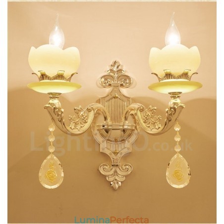 2 Lumini Tradițional Clasic Sufragerie Sufragerie Cameră de dormit Aplice de interior din metal 2 Lumini Tradițional Clasic Sufragerie Sufragerie Cameră de dormit Aplice de interior din metal