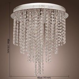 Montaj încastrat din metal galvanizat în stil mini de cristal modern și contemporan