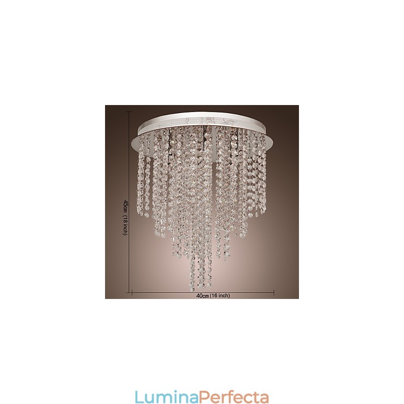 Montaj încastrat din metal galvanizat în stil mini de cristal modern și contemporan