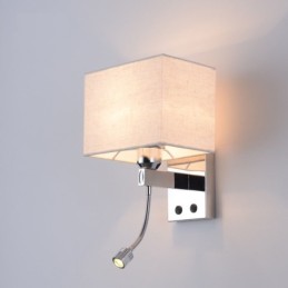 Camera de hotel modernă, lectură, țesătură creativă, coridor, balcon, lampă de perete