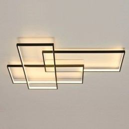 Plafoniera modernă, contemporană, cu pictură din aluminiu, Lampă de perete cu montare încasată, cu dimmer cu telecomandă pentru camera de zi, dormitor