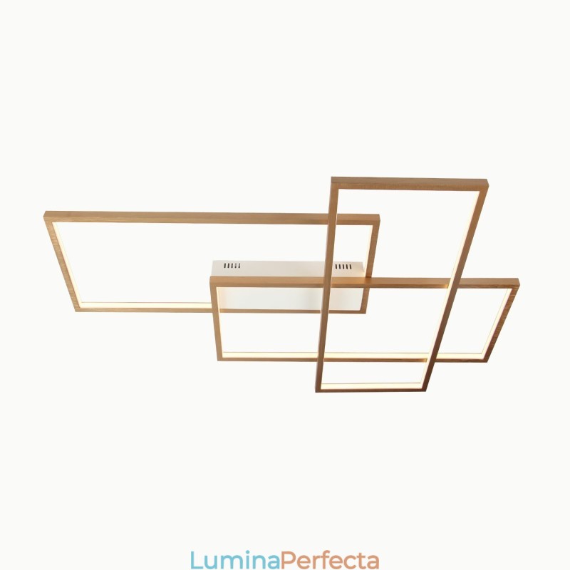 Plafoniera modernă, contemporană, cu pictură din aluminiu, Lampă de perete cu montare încasată, cu dimmer cu telecomandă pentru camera de zi, dormitor
