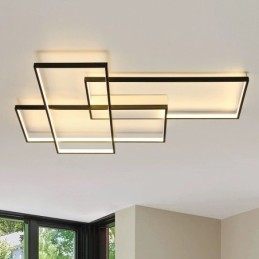 Plafoniera modernă, contemporană, cu pictură din aluminiu, Lampă de perete cu montare încasată, cu dimmer cu telecomandă pentru camera de zi, dormitor