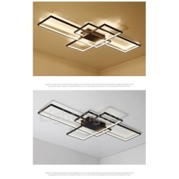 Plafoniera modernă, contemporană, cu pictură din aluminiu, Lampă de perete cu montare încasată, cu dimmer cu telecomandă pentru camera de zi, dormitor, poate fi folosită și ca lumină de perete