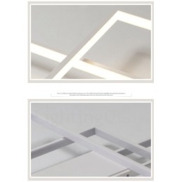 Plafoniera modernă, contemporană, cu pictură din aluminiu, Lampă de perete cu montare încasată, cu dimmer cu telecomandă pentru camera de zi, dormitor, poate fi folosită și ca lumină de perete