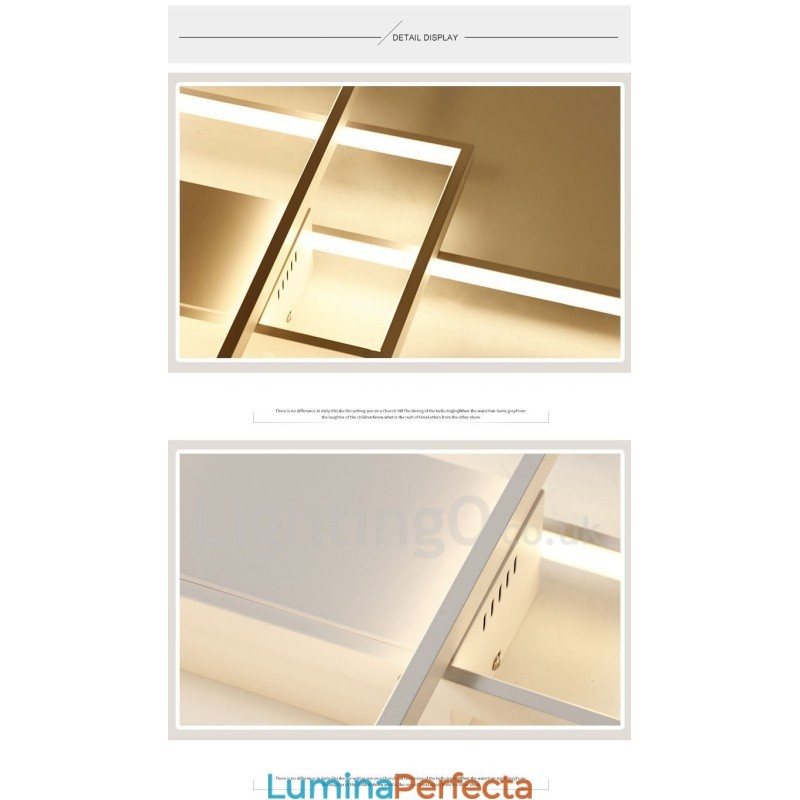 Plafoniera modernă, contemporană, cu pictură din aluminiu, Lampă de perete cu montare încasată, cu dimmer cu telecomandă pentru camera de zi, dormitor, poate fi folosită și ca lumină de perete