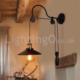 Aplice retro cu montare pe culoar, bar, cafenea, dormitor, studio, aplic cu scripete