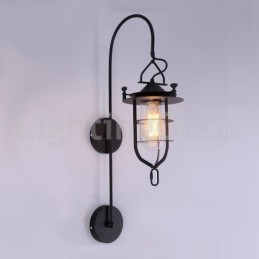 Lampă de perete retro Dock Applique de perete Black Wharf Dock Sconce Restaurant Living Cafe Bar Magazin de îmbrăcăminte