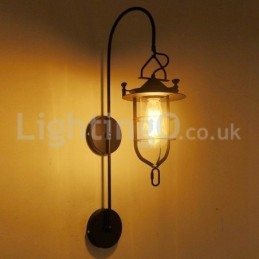 Lampă de perete retro Dock Applique de perete Black Wharf Dock Sconce Restaurant Living Cafe Bar Magazin de îmbrăcăminte
