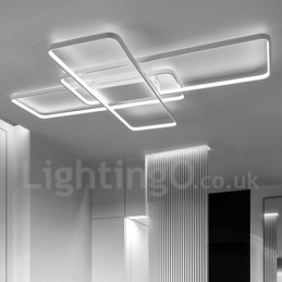 Plafoniera modernă, contemporană, cu pictură din aluminiu, Lampă de perete cu montare încasată, cu dimmer cu telecomandă pentru camera de zi, dormitor, poate fi folosită și ca lumină de perete