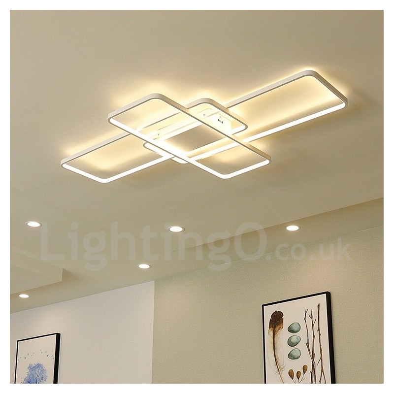 Plafoniera modernă, contemporană, cu pictură din aluminiu, Lampă de perete cu montare încasată, cu dimmer cu telecomandă pentru camera de zi, dormitor, poate fi folosită și ca lumină de perete