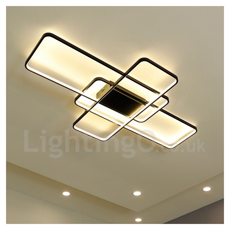 Plafoniera modernă, contemporană, cu pictură din aluminiu, Lampă de perete cu montare încasată, cu dimmer cu telecomandă pentru camera de zi, dormitor, poate fi folosită și ca lumină de perete