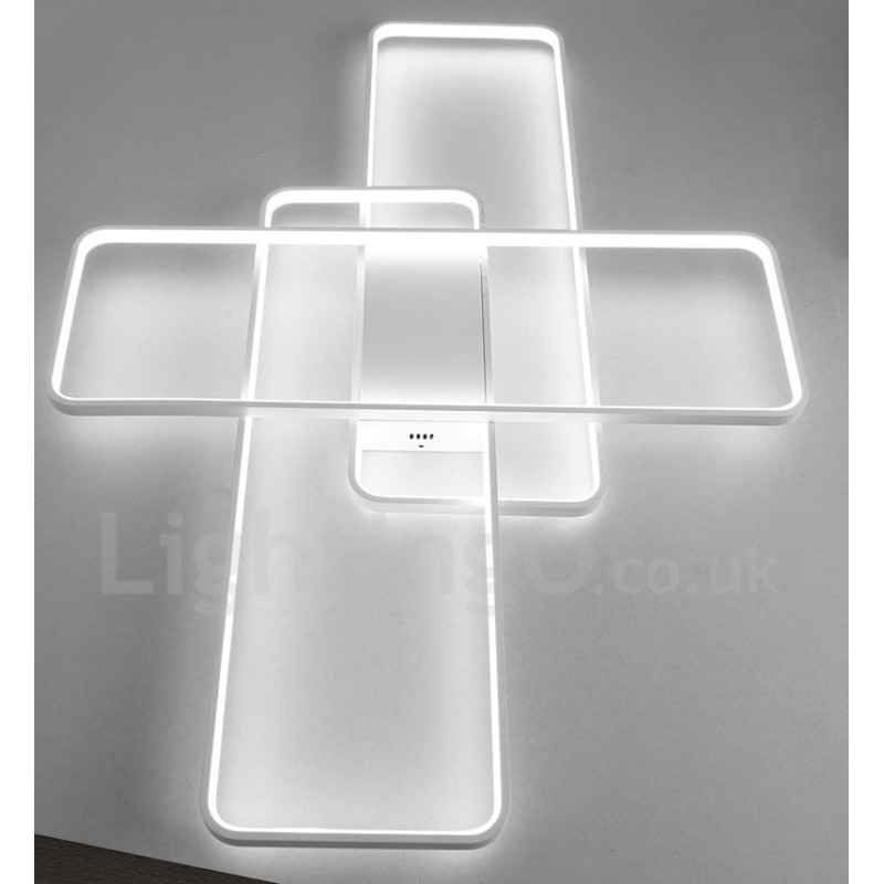 Plafoniera modernă, contemporană, cu pictură din aluminiu, Lampă de perete cu montare încasată, cu dimmer cu telecomandă pentru camera de zi, dormitor, poate fi folosită și ca lumină de perete