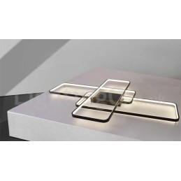 Plafoniera modernă, contemporană, cu pictură din aluminiu, Lampă de perete cu montare încasată, cu dimmer cu telecomandă pentru camera de zi, dormitor, poate fi folosită și ca lumină de perete