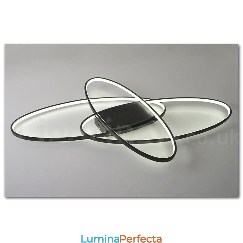 Plafoniera ovală, modernă, contemporană, din aluminiu, care poate fi reglată, lampă cu montare întinsă pentru camera de zi, dormitor, poate fi folosită și ca lampă de perete