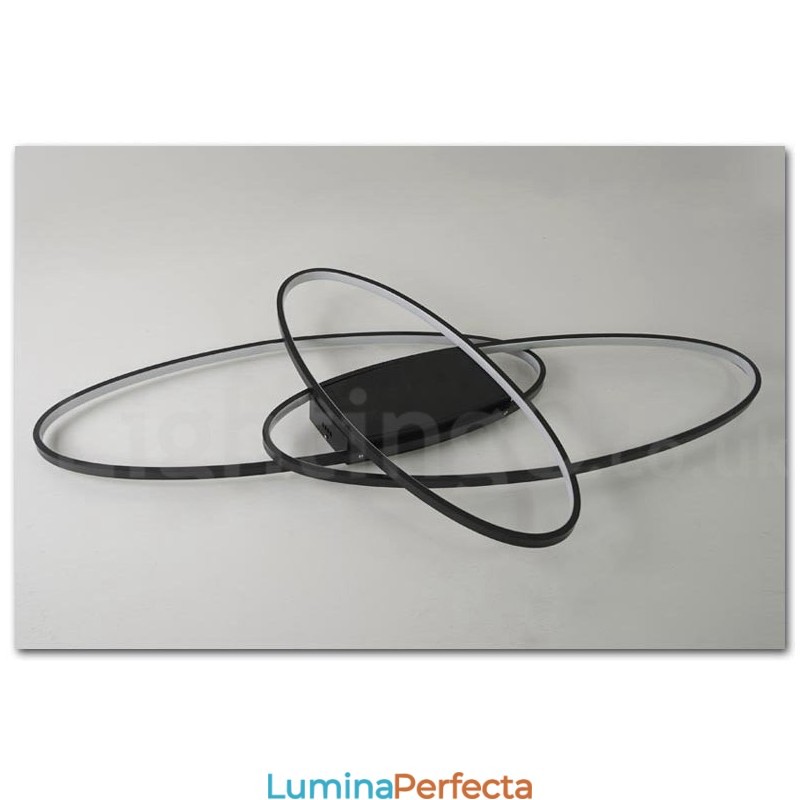 Plafoniera ovală, modernă, contemporană, din aluminiu, care poate fi reglată, lampă cu montare întinsă pentru camera de zi, dormitor, poate fi folosită și ca lampă de perete