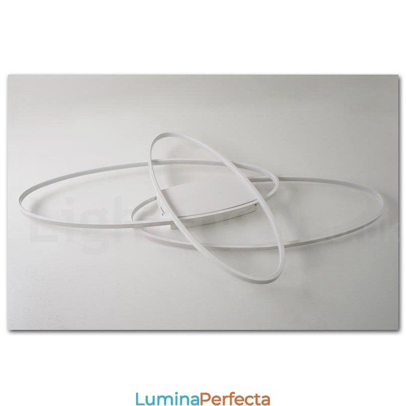 Plafoniera ovală, modernă, contemporană, din aluminiu, care poate fi reglată, lampă cu montare întinsă pentru camera de zi, dormitor, poate fi folosită și ca lampă de perete