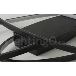 Plafoniera ovală, modernă, contemporană, din aluminiu, care poate fi reglată, lampă cu montare întinsă pentru camera de zi, dormitor, poate fi folosită și ca lampă de perete
