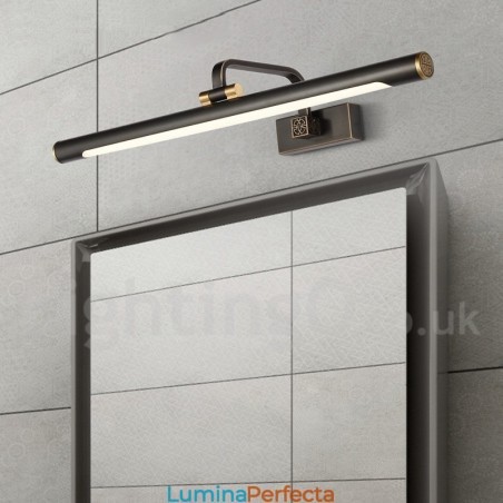 Lampă IPMirror Lumini pentru baie Aplice de perete din alamă pură cu umbră acrilică Iluminare de machiaj Lampă IPMirror Lumini pentru baie Aplice de perete din alamă pură cu umbră acrilică Iluminare de machiaj