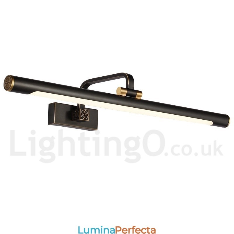 Lampă IPMirror Lumini pentru baie Aplice de perete din alamă pură cu umbră acrilică Iluminare de machiaj