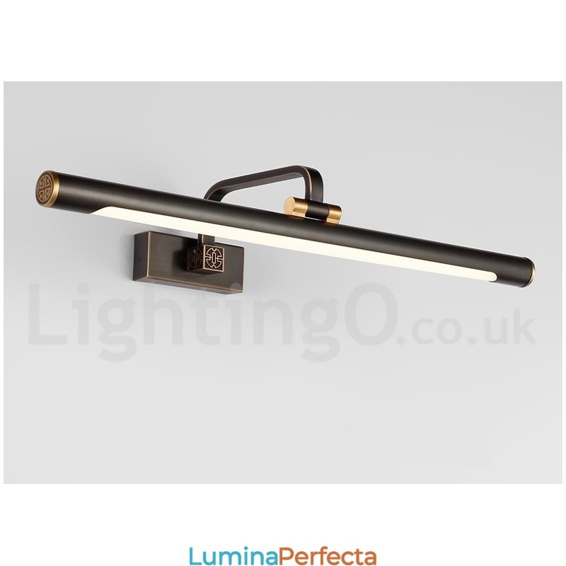 Lampă IPMirror Lumini pentru baie Aplice de perete din alamă pură cu umbră acrilică Iluminare de machiaj
