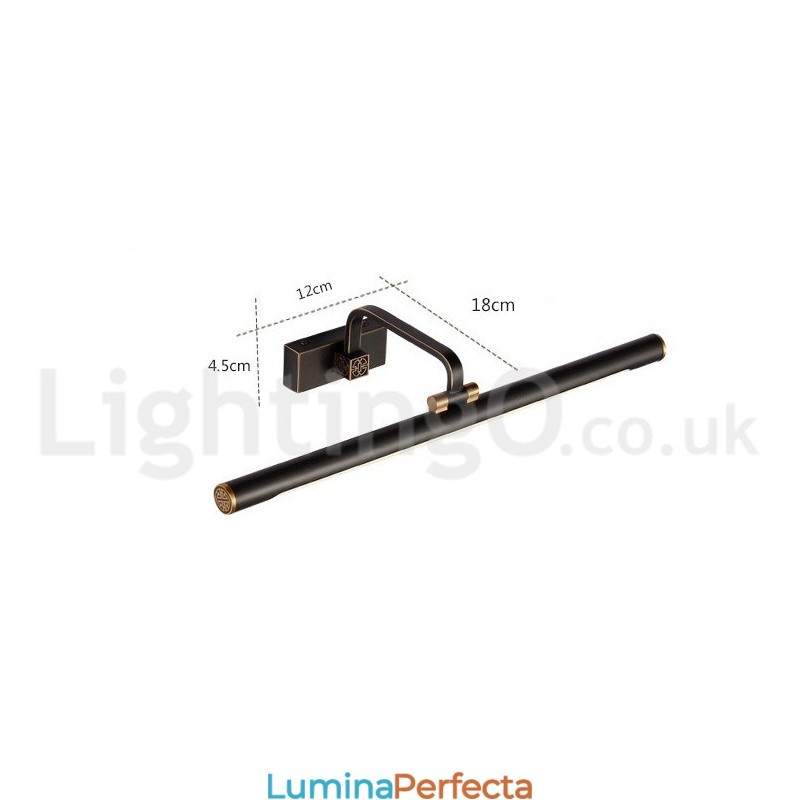 Lampă IPMirror Lumini pentru baie Aplice de perete din alamă pură cu umbră acrilică Iluminare de machiaj