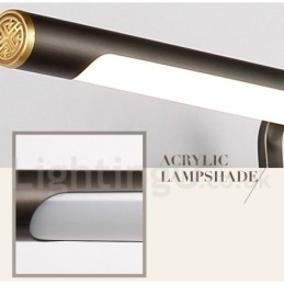 Lampă IPMirror Lumini pentru baie Aplice de perete din alamă pură cu umbră acrilică Iluminare de machiaj