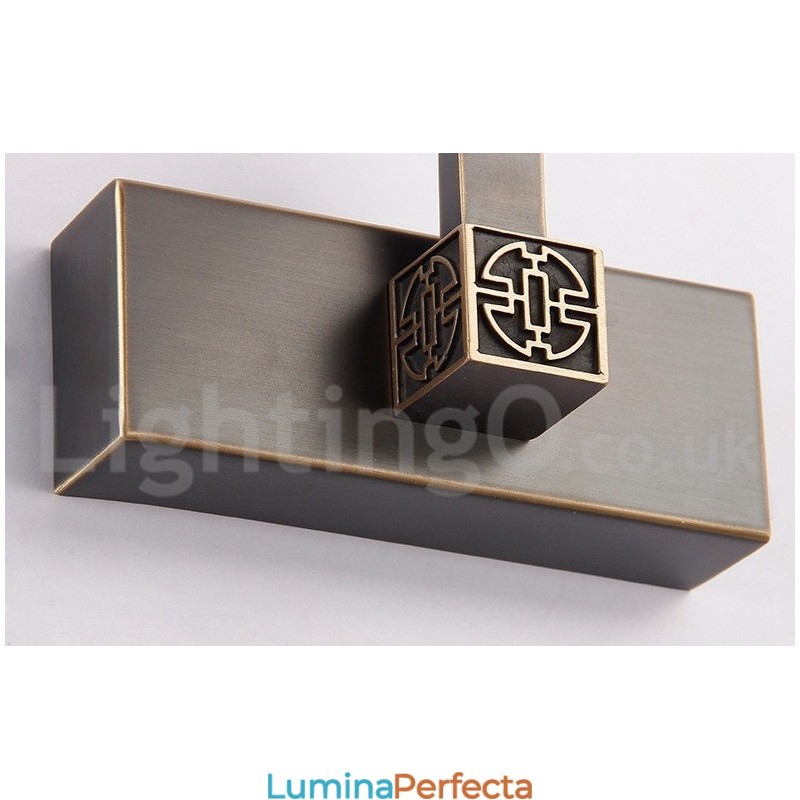 Lampă IPMirror Lumini pentru baie Aplice de perete din alamă pură cu umbră acrilică Iluminare de machiaj