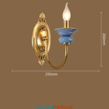 100% alamă pură, lux, rustic, retro, epocă, alamă, ceramică, 1 lumânare, lumină de perete specială pentru hotel, birou, showroom, living, sufragerie 100% alamă pură, lux, rustic, retro, epocă, alamă, ceramică, 1 lumânare, lumină de perete specială pentru hotel, birou, showroom, living, sufragerie