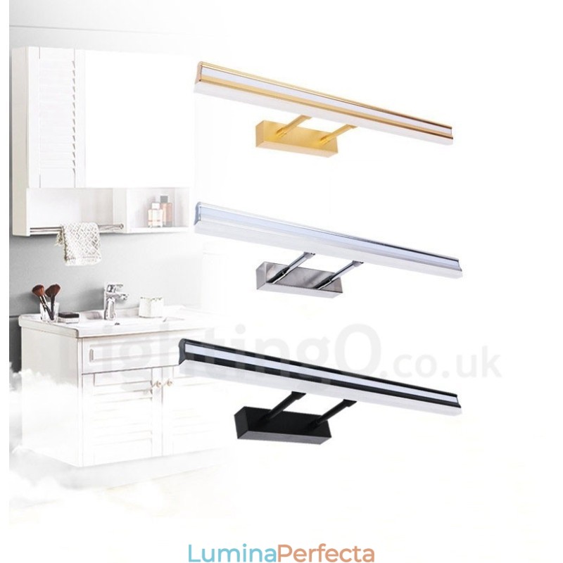 Lampă cu oglindă IP44 Iluminează baie Aplice de perete în sus și în jos cu umbră acrilică Iluminare pentru machiaj