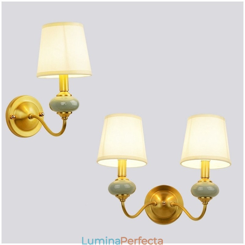 Alamă pură, de lux, rustic, retro, epocă, alamă, ceramică, lumânare, abajur de sticlă, specială pentru hotel, birou, showroom, living, sufragerie
