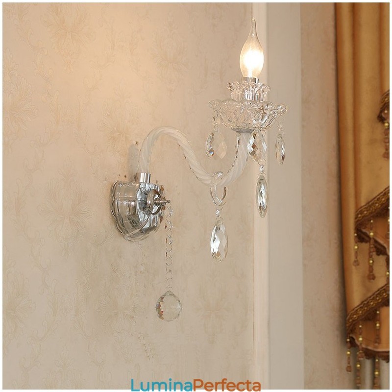 Lumanare de cristal asortata cu 1 lumina Retro Sticla de perete