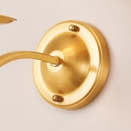 Alamă pură, de lux, rustic, retro, epocă, 1 lumânare, lumină de perete, cu abajur din țesătură, special pentru dormitor de hotel, showroom, sufragerie