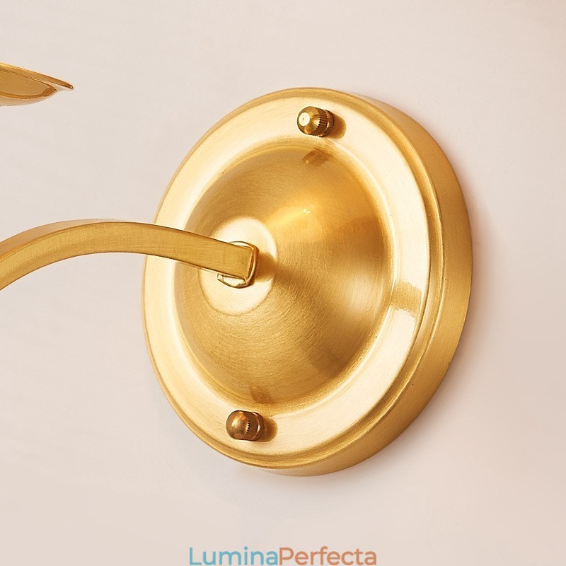 Alamă pură, de lux, rustic, retro, epocă, 1 lumânare, lumină de perete, cu abajur din țesătură, special pentru dormitor de hotel, showroom, sufragerie