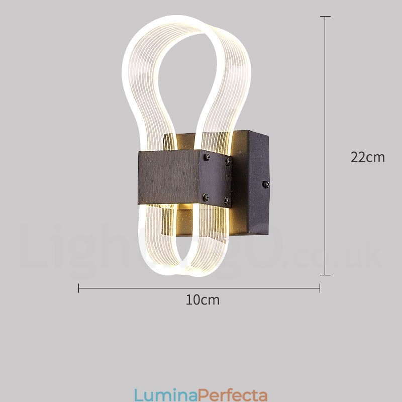 Lampă modernă de perete cu abajur acrilic pentru culoarul din dormitor