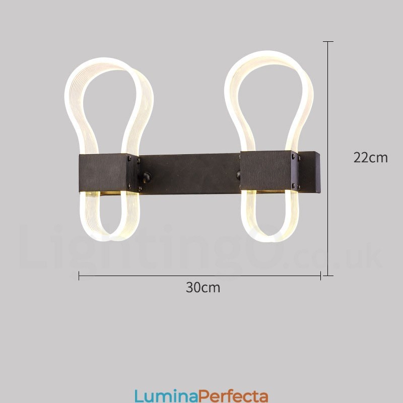 Lampă de perete modernă cu nuanțe acrilice pentru culoarul din dormitor